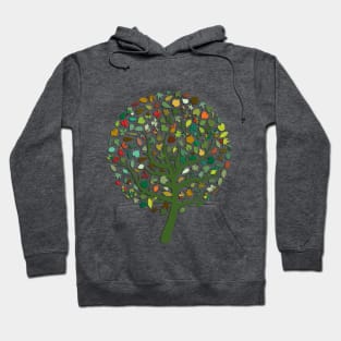 Abstract colorful tree Hoodie